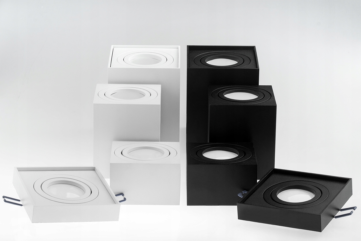 Oprawa Natynkowa HALOGENOWA TUBA Ruchoma + LED 5W Zasilanie sieciowe