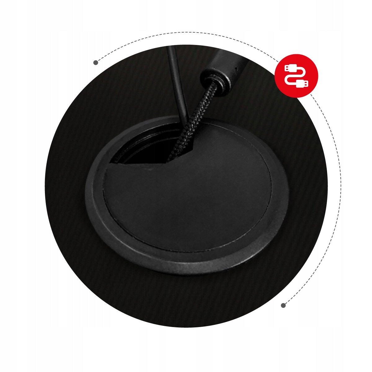 Biurko Gamingowe Narożne Komputerowe Gracza Huzaro Hero 7.7 Black Głębokość mebla 100 cm