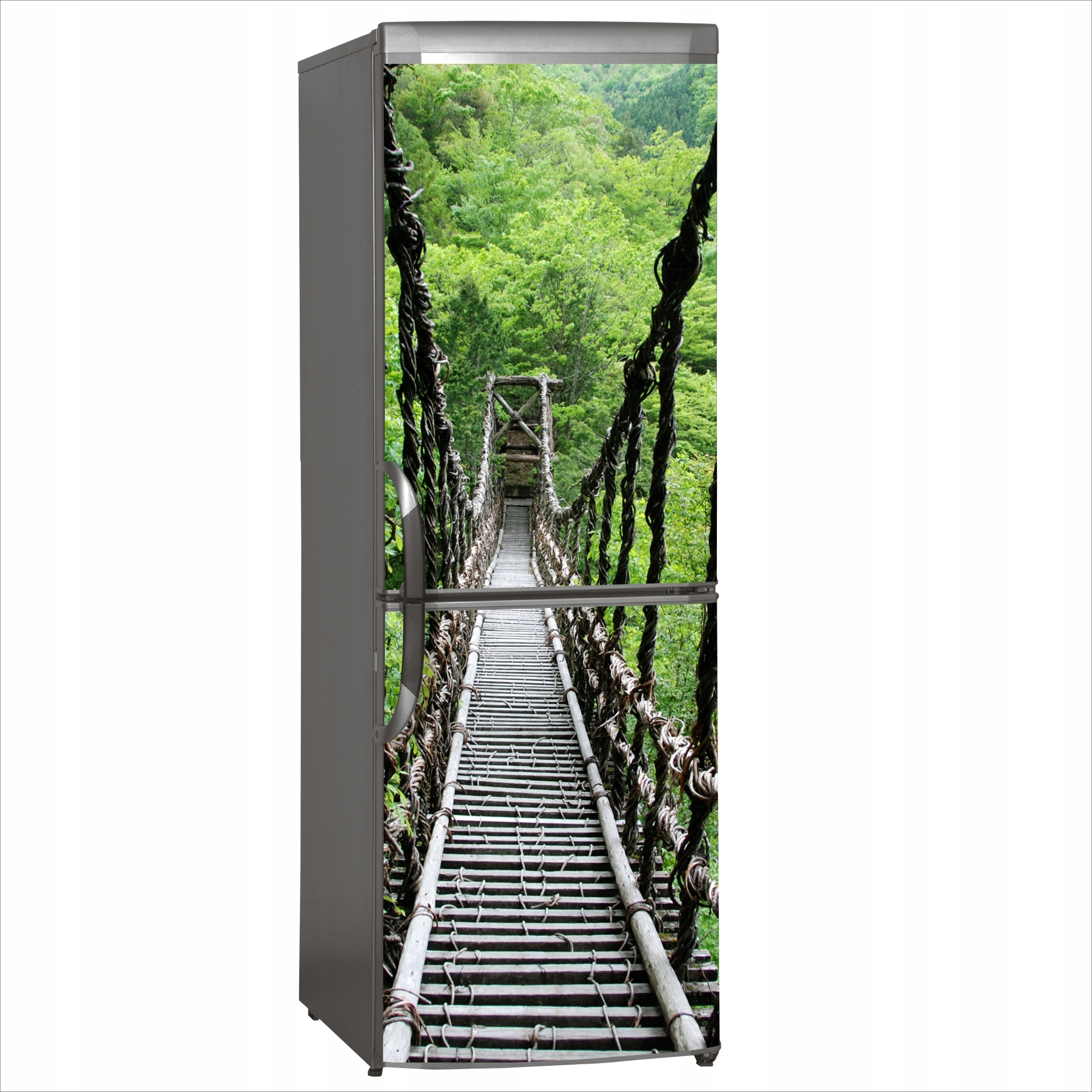 

Naklejka Laminowana Skin na lodówkę Most Jungla