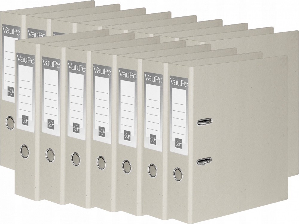 Segregator dźwigniowy ekologiczny A4 75mm szary szeroki VauPe x 15 sztuk