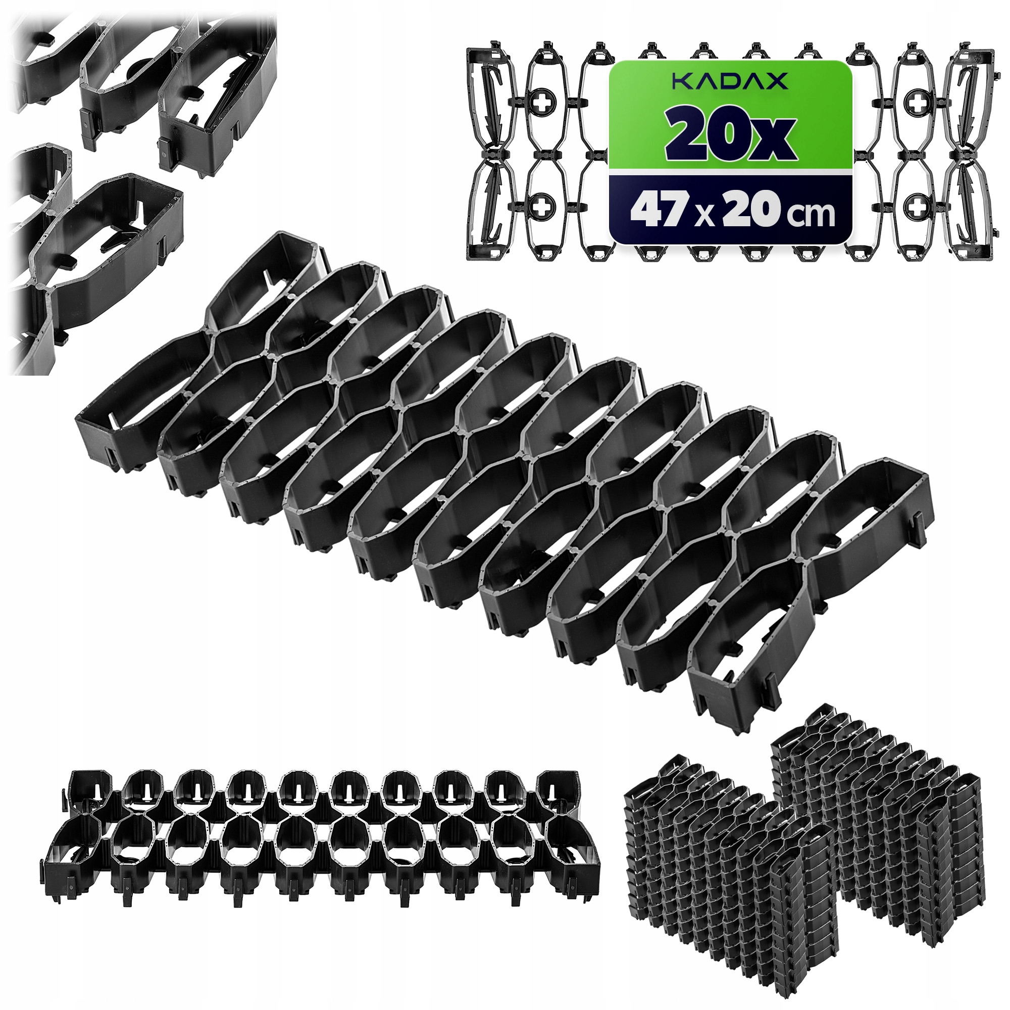 Zahradní Trávníková Mřížka Pod Robotickou Sekačku Na Oblouky 47 cm Set 20 ks