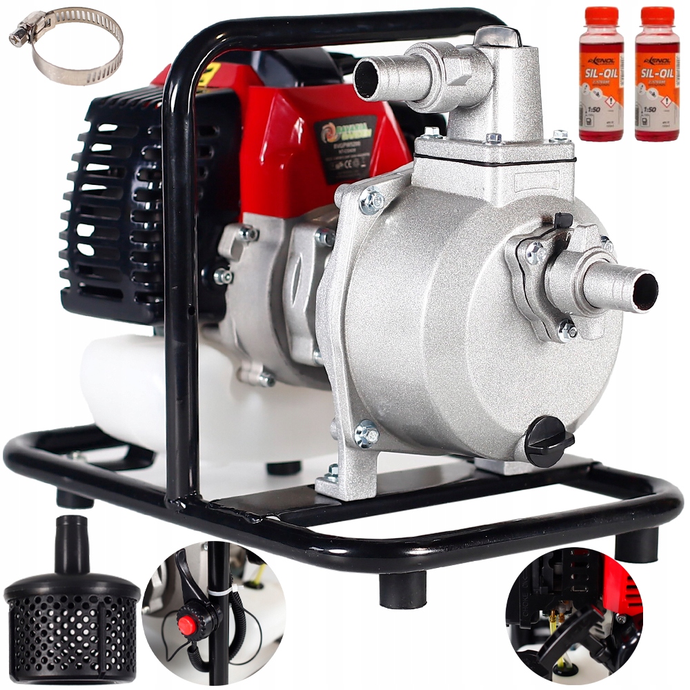 Pumpa Motorové Čerpadlo Na Čistú Špinavú Vodu Benzínová 5.2KM 1'' Výkonná Sada