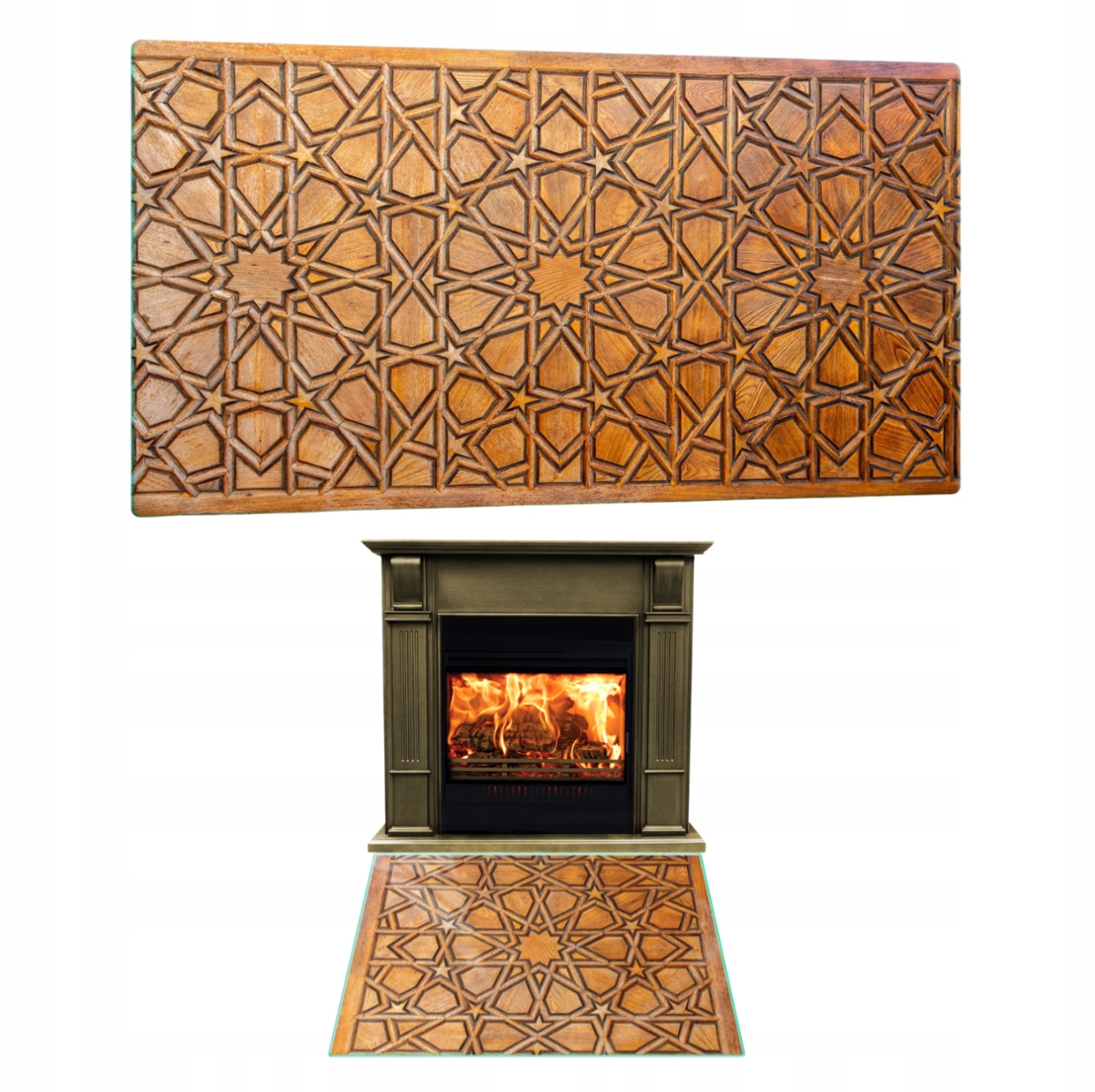 Sklo Pod Krb Tvrzené Sklo Podstavec Rozměr 90x52 cm Grafika Mozaika