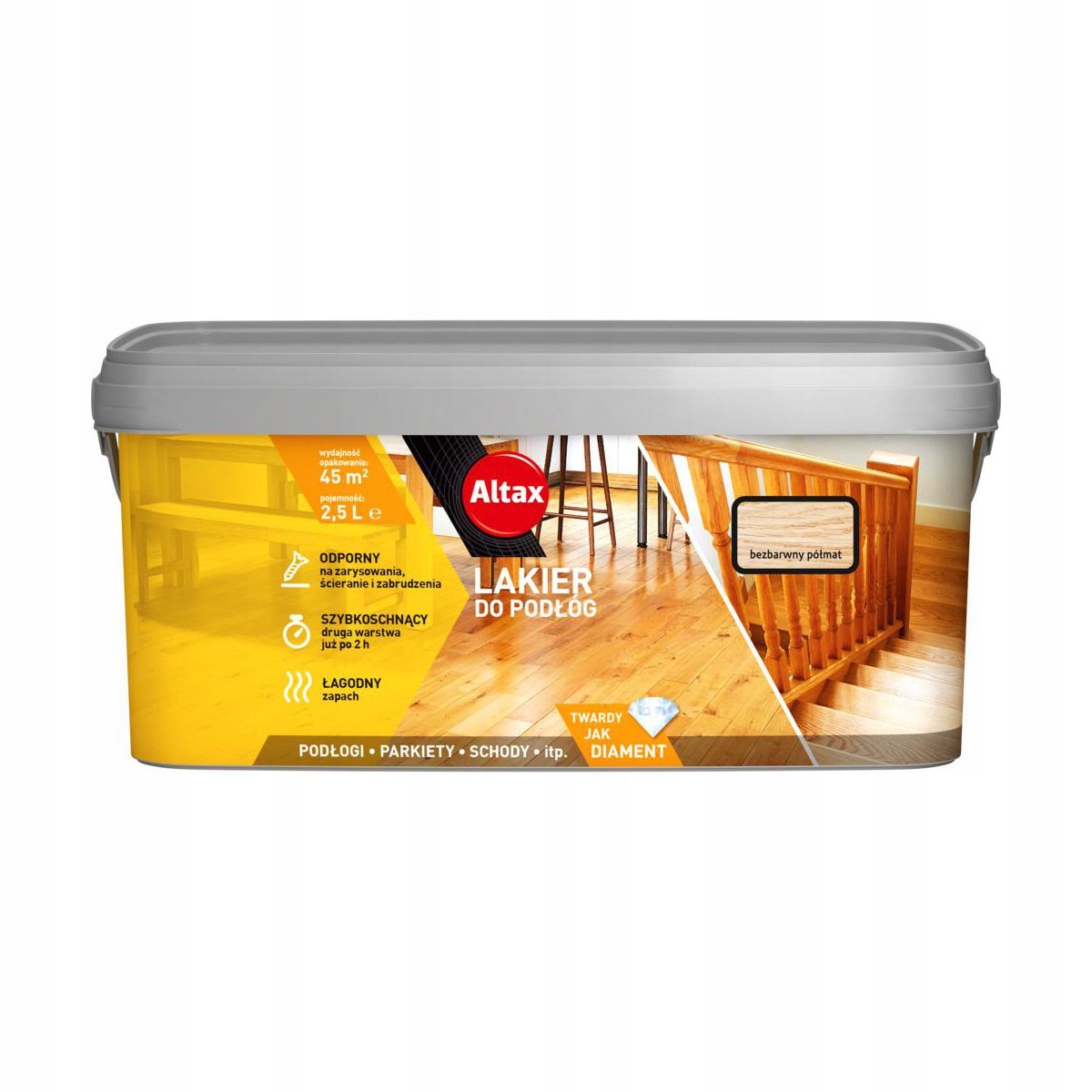 Lakier do podłóg 2.5L bezbarwny półmat Altax
