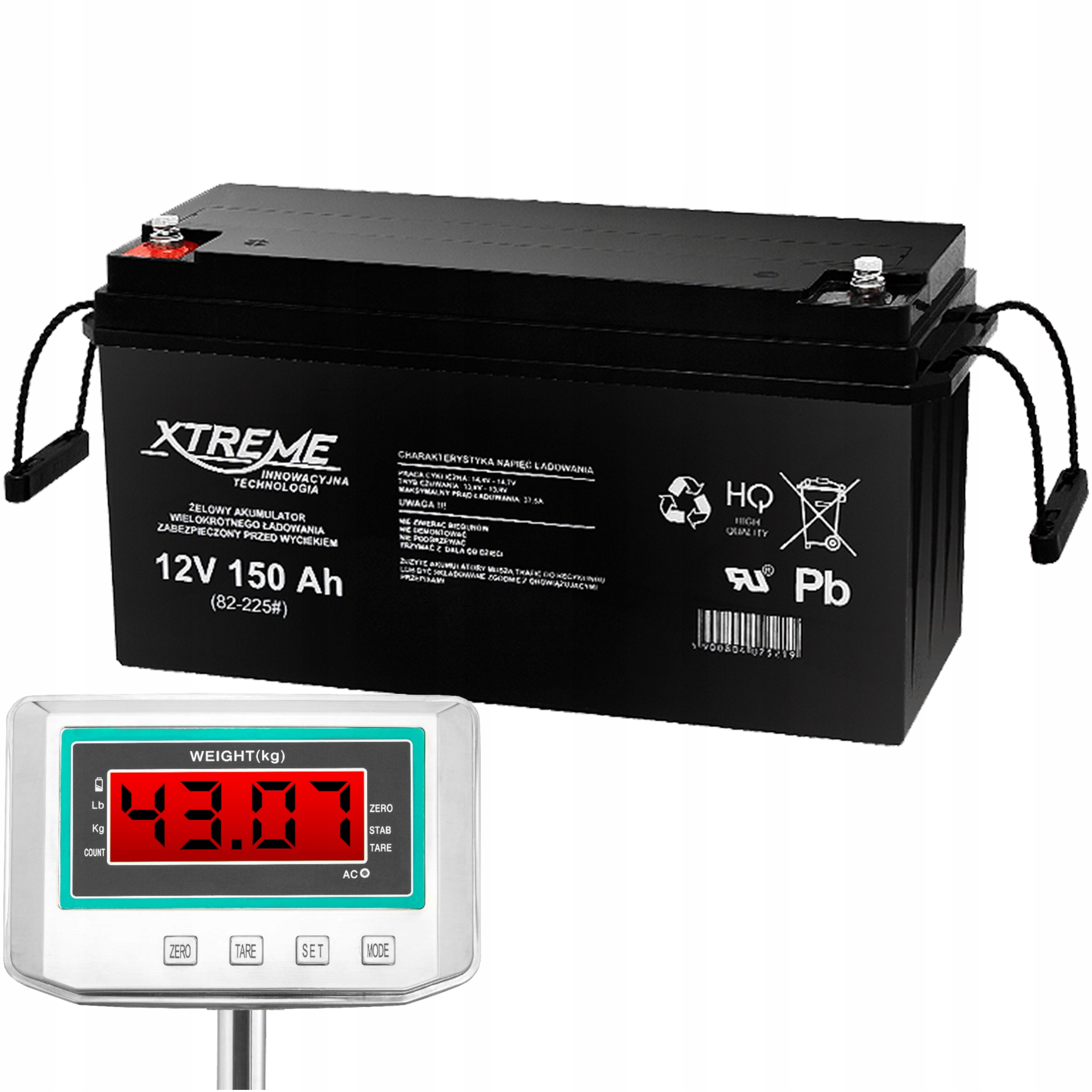 Akumulator żelowy 12V 150Ah KAMPER JACHT ŁÓDŹ