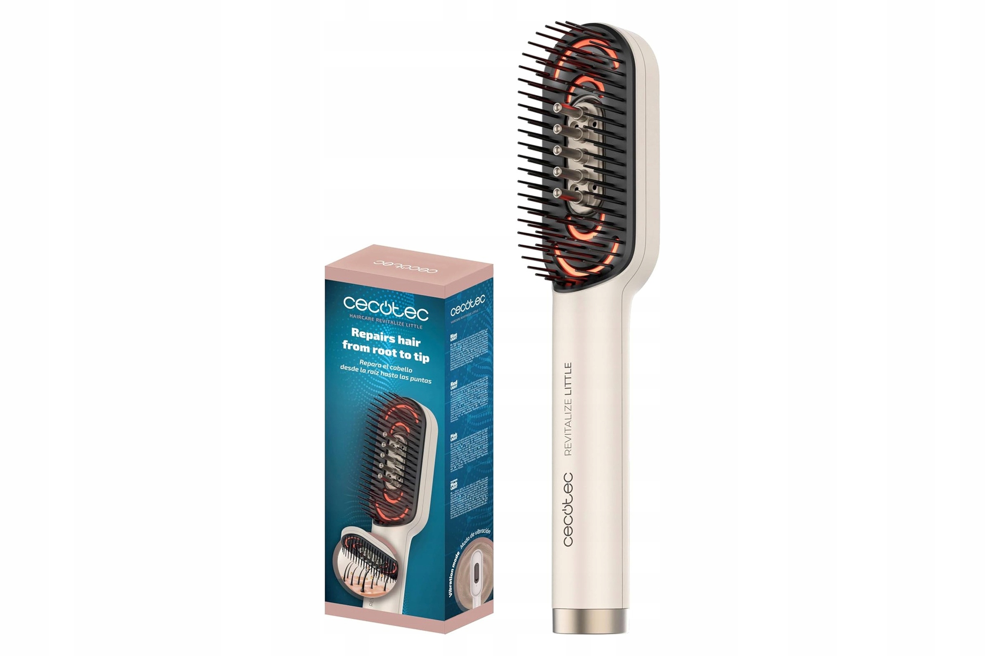 Kartáč Cecotec HairCare Revitalize Little Led Masážní aplikátor Sérum