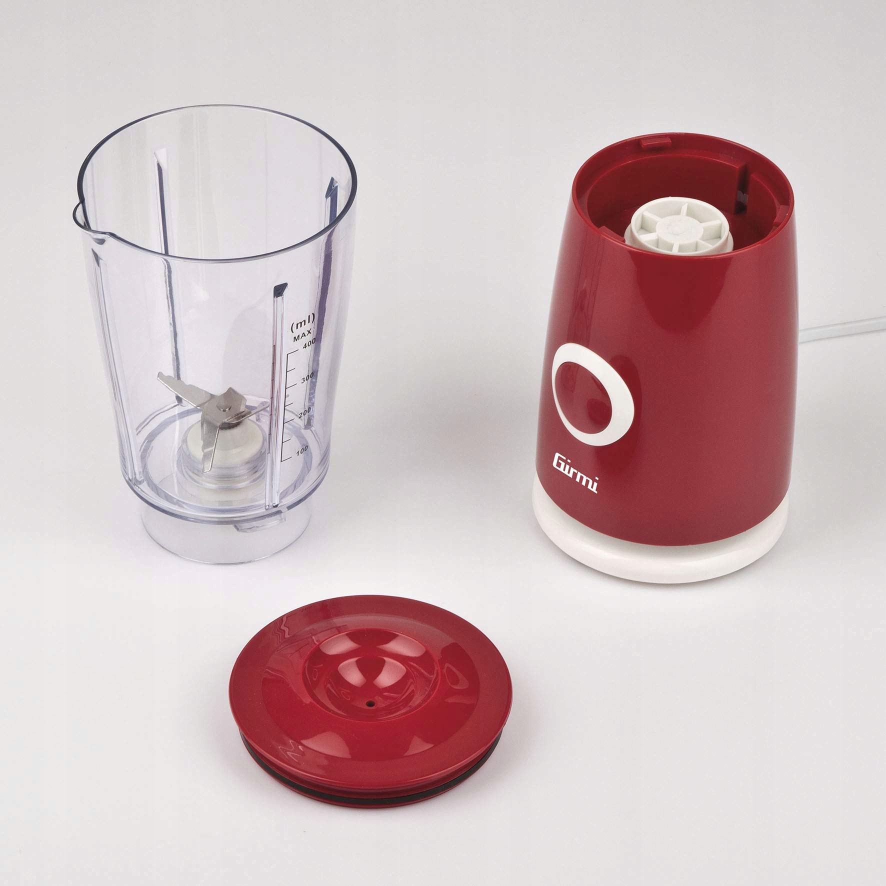 GIRMI Blender Stojący 170W 4 Ostrza Stal Nierdzewna 500ml Czerwony — miniatura 4