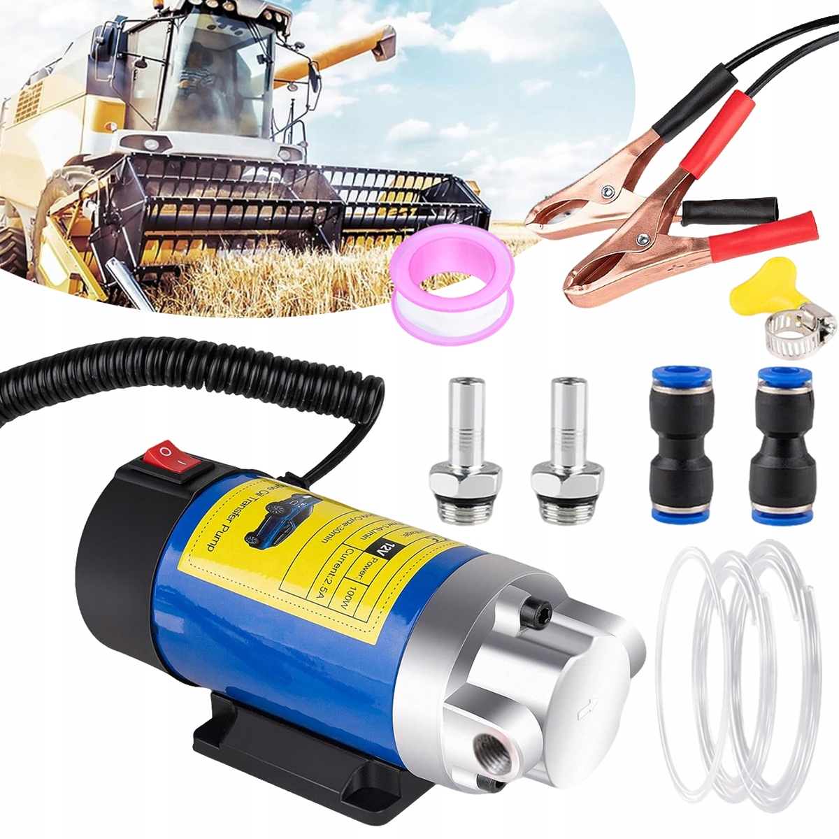 POMPKA POMPA DO SPUSZCZANIA PALIWA ELEKTRYCZNA ROPY OLEJU 12V