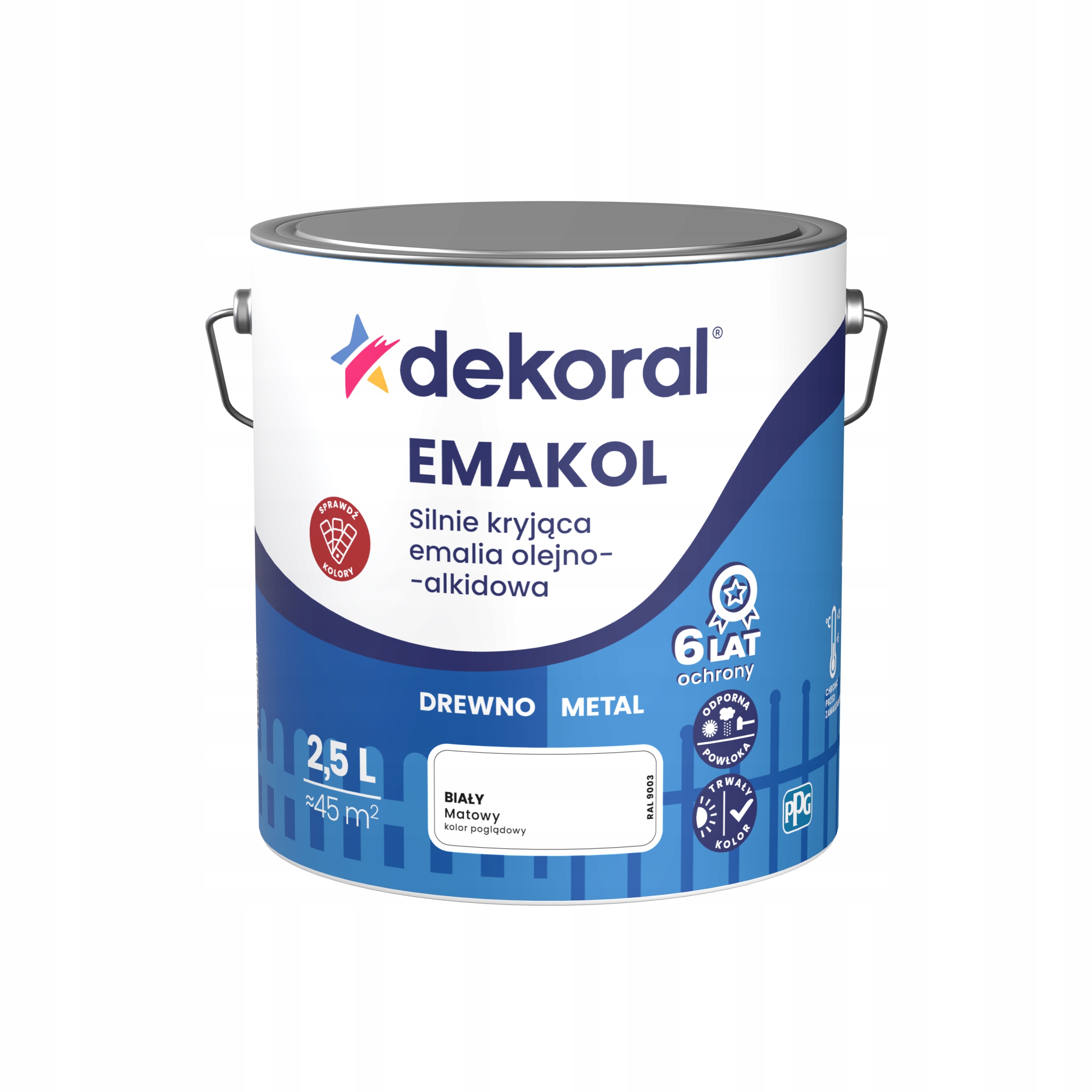Dekoral Emakol Strong Bílý 2.5L Ral 9003 Mat