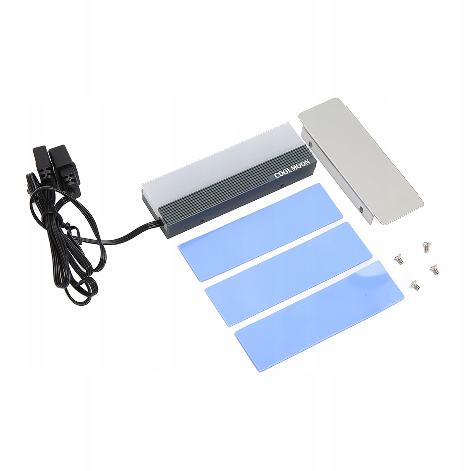 Radiator/Chłodzenie Dysku SSD M.2 2280, Podwójny Interfejs, 5V 3-Pin, z Termopadem