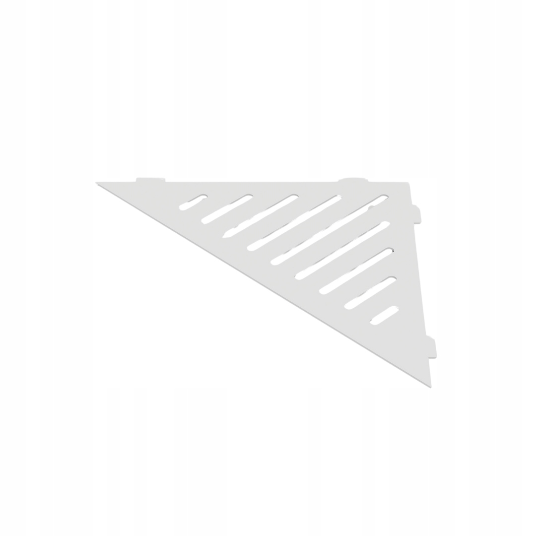 Rohová Spárovací Sprchová Polička Trojúhelníková Bílá Matná Z Nerezové Oceli