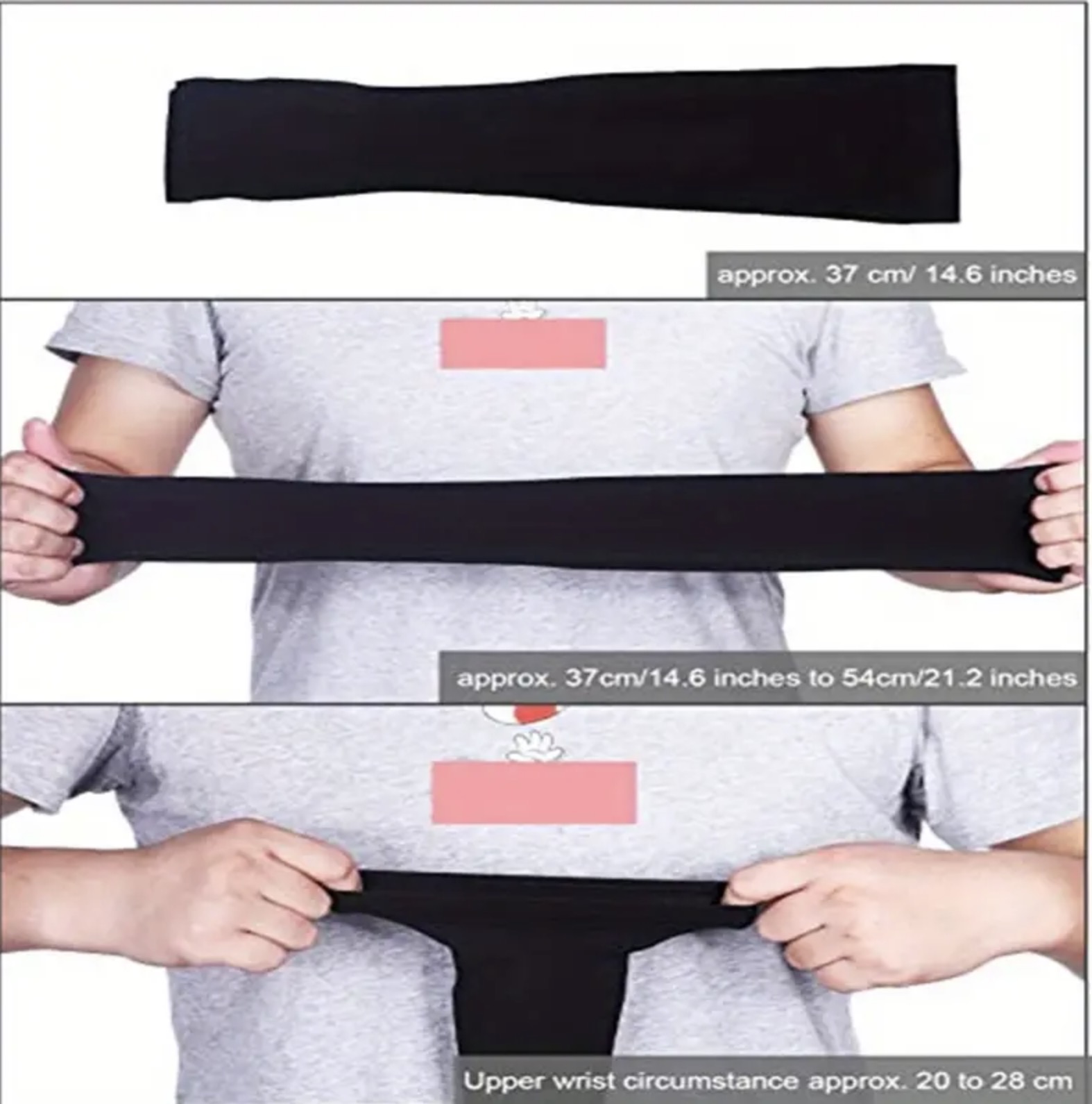 RĘKAW zakrywający tatuaż Mundur policyjny rower motocykl Czarny plus biały! Materiał dominujący poliamid