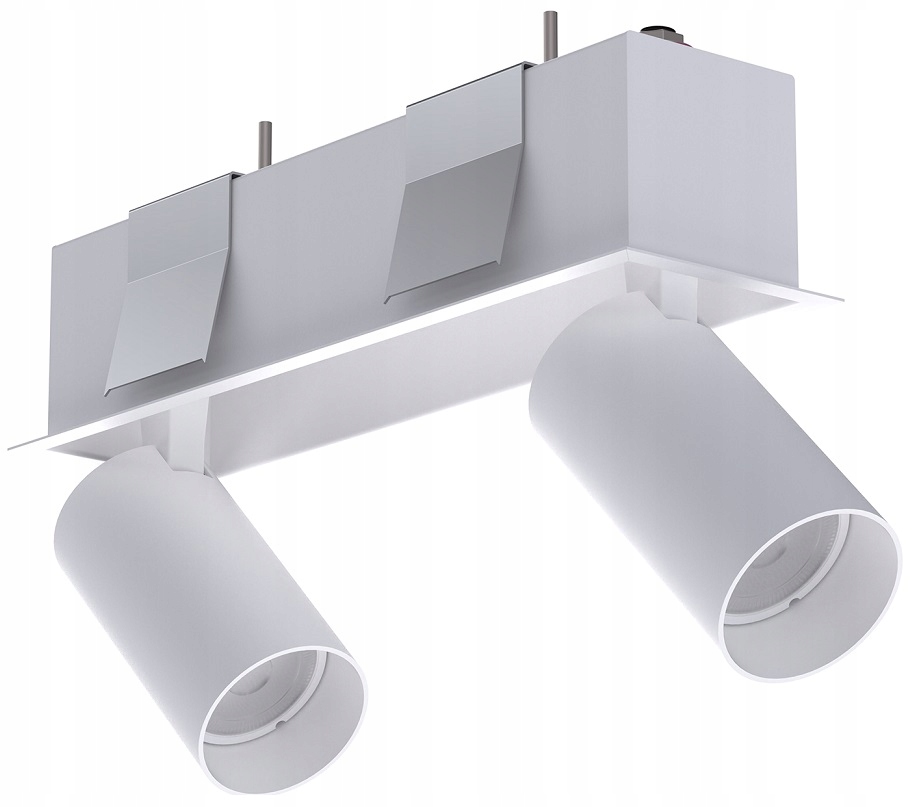 Stropný reflektor Obdĺžnikový Zapustený Biely Reflektory 2xGU10