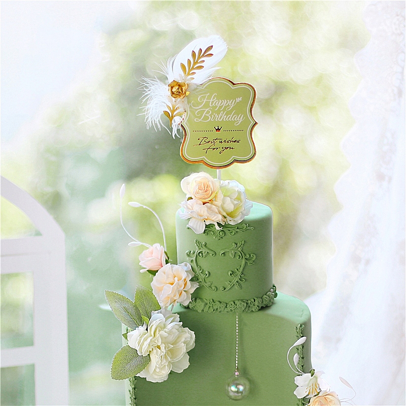 Topper na tort dekoracja miętowa Marka PartyPal