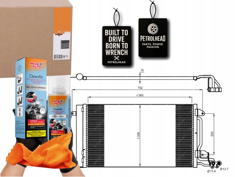 Kondenzátor Klimatizace Vw Polo 08- Škoda Fabia Sea #Petrolhead Pro+ Kit9