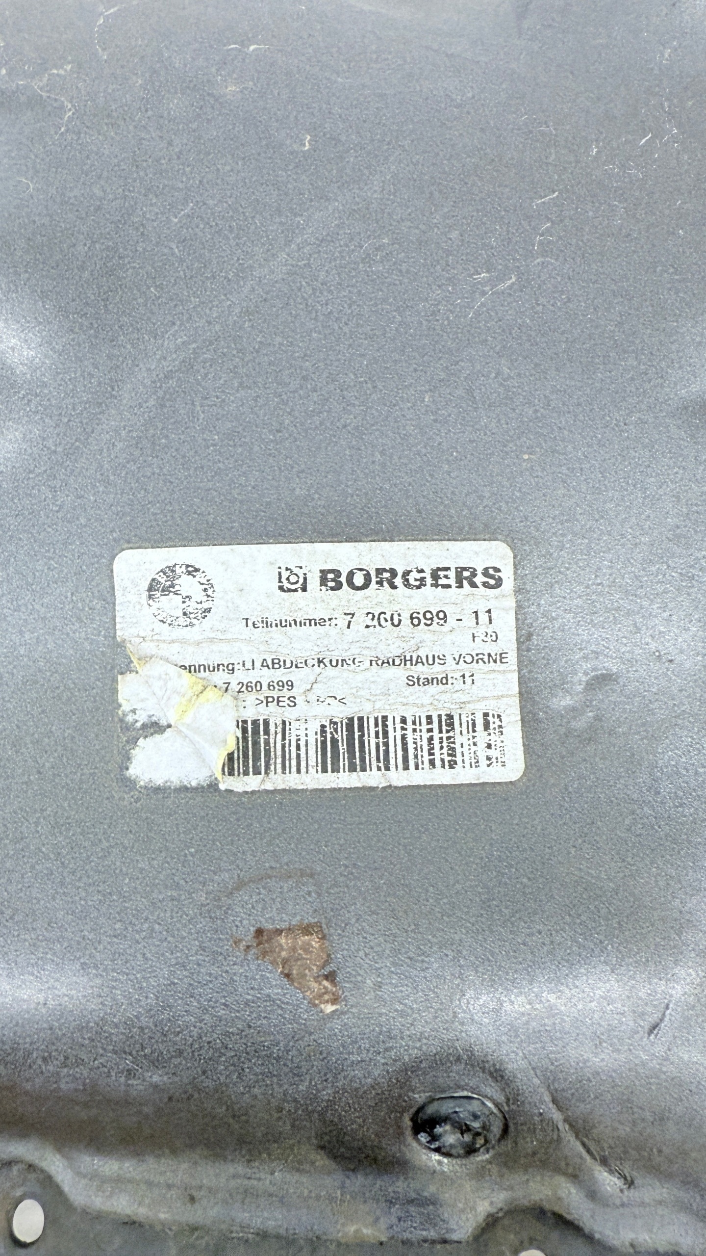 BMW F30 F31 mudguard left left front rear part 7260725