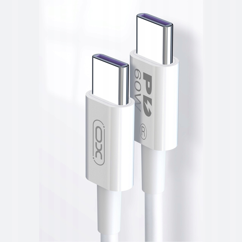 

Kabel Usb-c Usb-c 60W 2m biały laptop i telefon