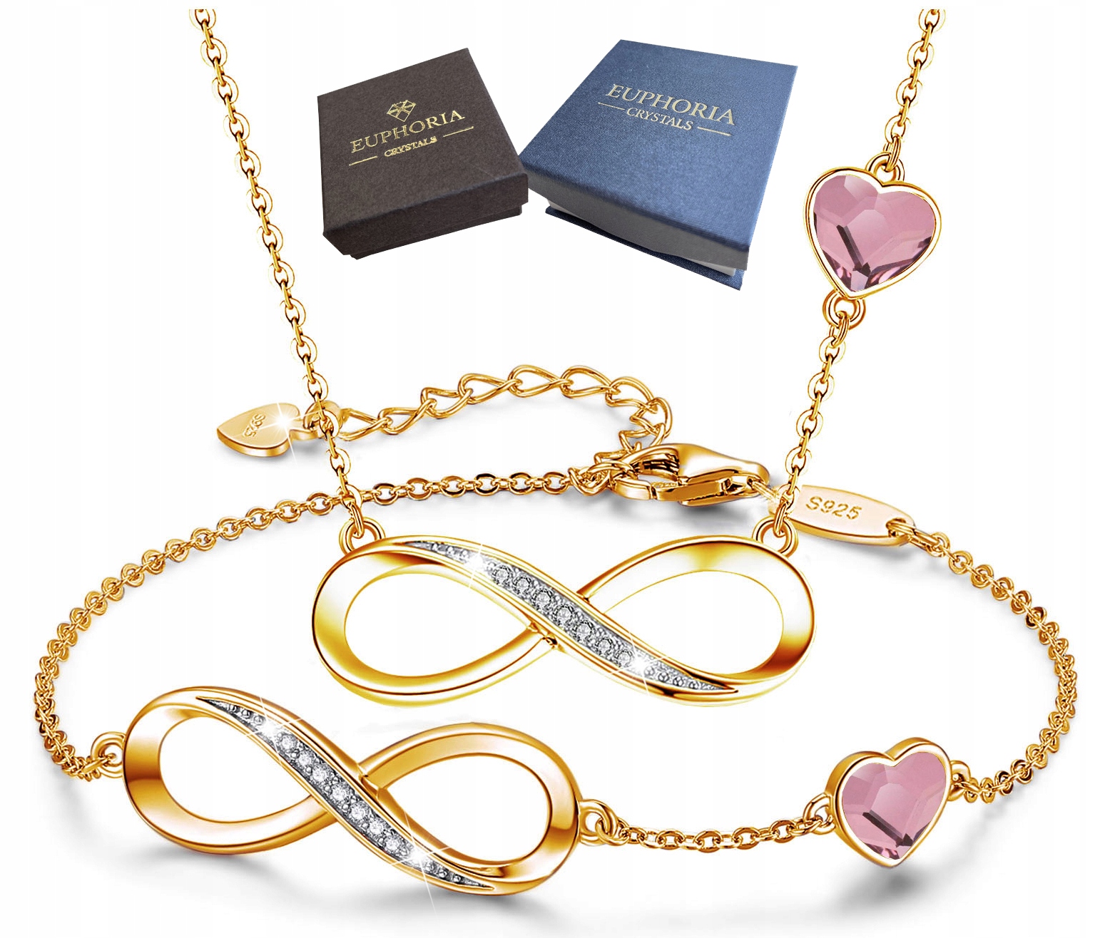 Sada šperků ze zlata Stříbro 925 Zirkony Dárek k výročí pro manželku