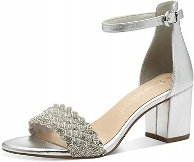 Marco Tozzi Dámské Sandály Na Podpatku, Stříbrné, Velikost 39 6DA