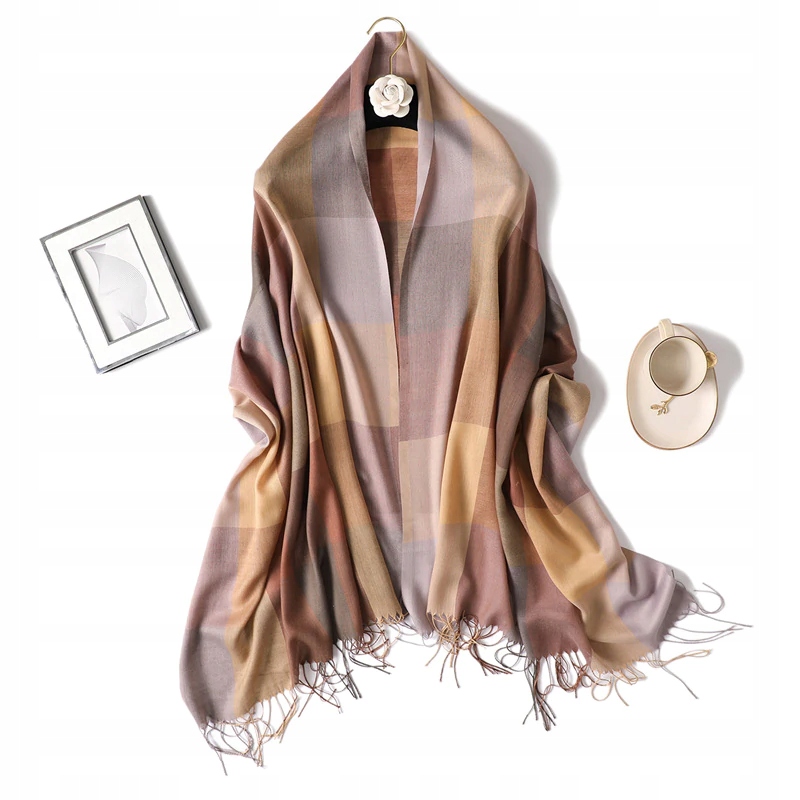 DUŻY SZAL SZALIK KWIATY KOLORY apaszka 3D