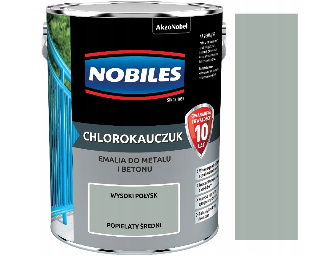 Nobiles Chlorkaučuk Smalt 5 L Popelavý Střední