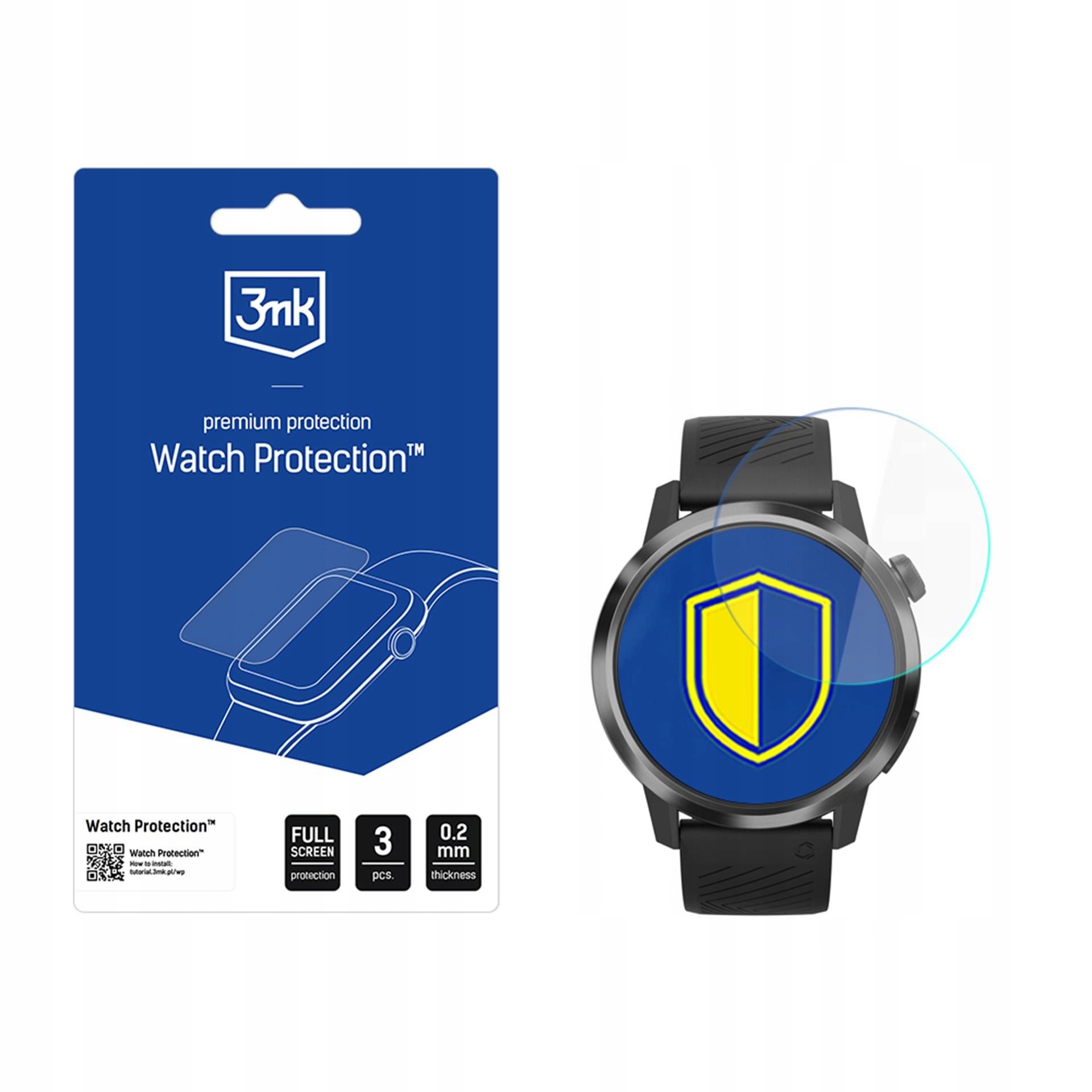 3 szt. Szkło hybrydowe do Coros Apex 4 46mm 3mk Watch Protection