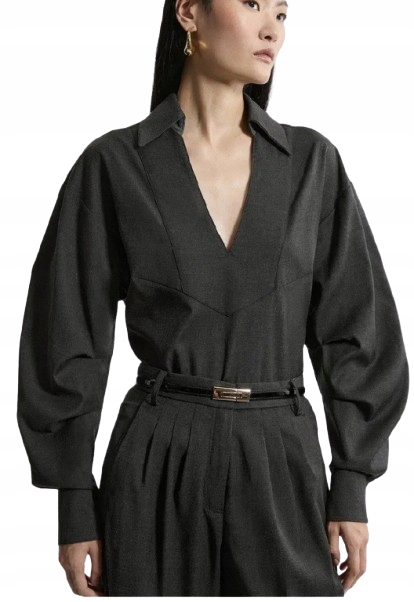 Karen Millen Černá Halenka S Dlouhým Rukávem Pro Nízké 38 B1F