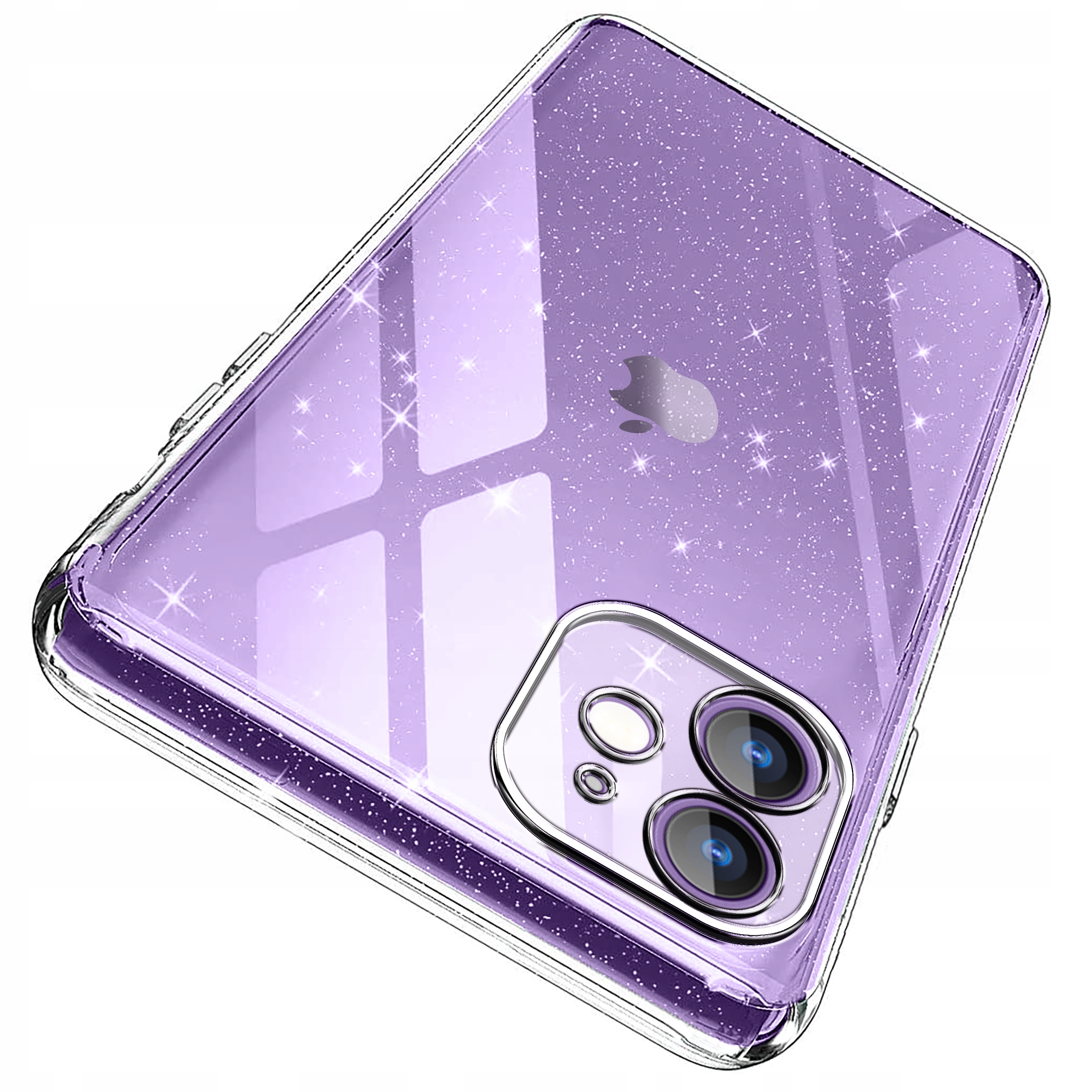 

Etui do iPhone 12 Silicone Brokat Case Szkło 9H
