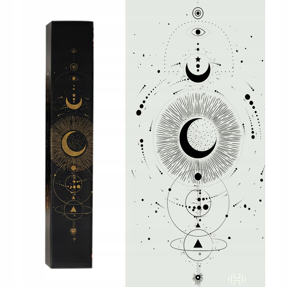 Piękna Mata Premium Do Jogi Ćwiczeń Kauczuk Pu Wzór Księżyca Antypoślizgowa