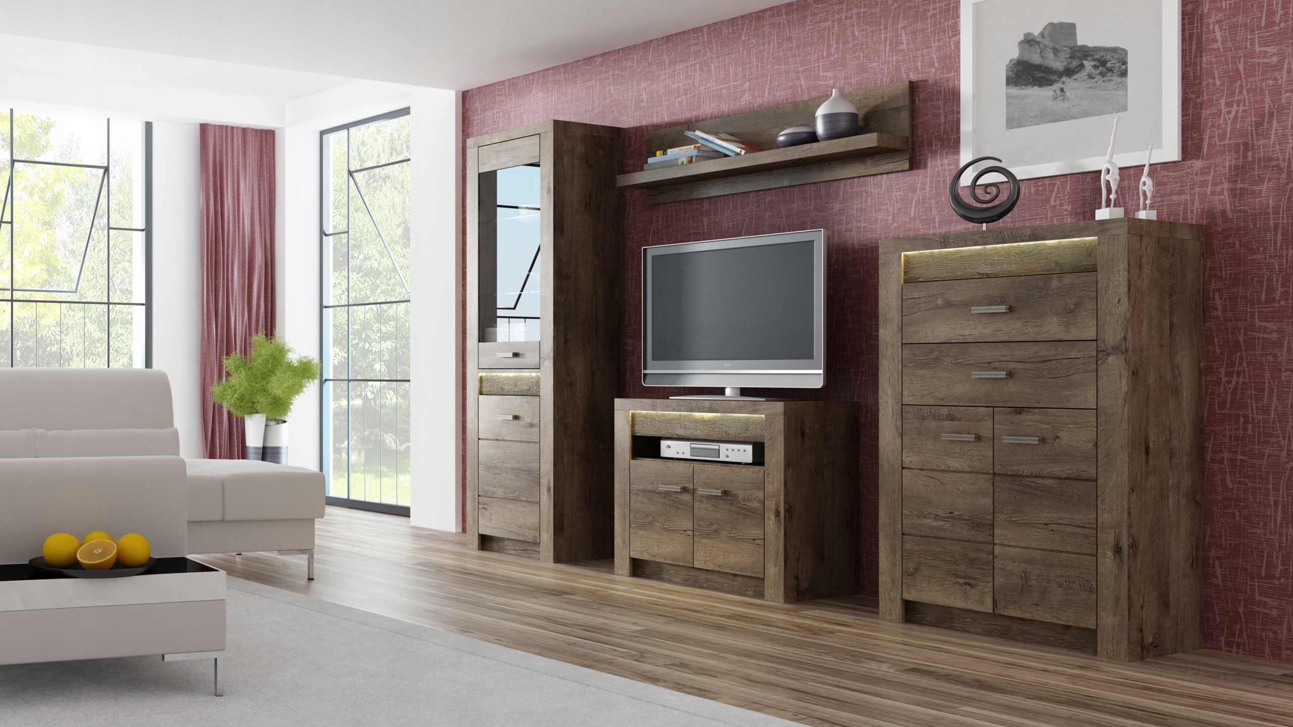 Komoda INDIANAPOLIS I7- KRAFT BIAŁY Głębokość mebla 42 cm