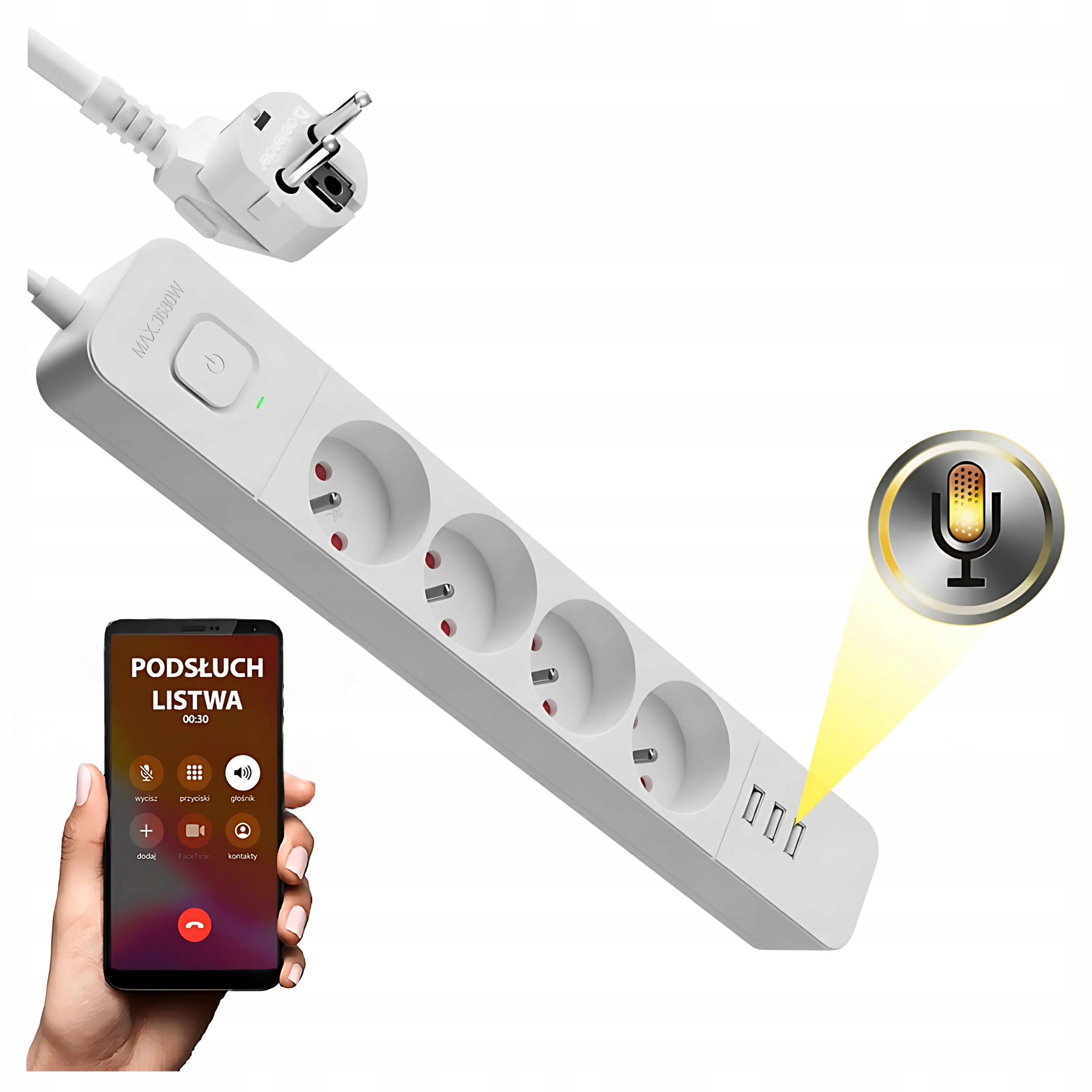 Odposlechová Lišta Skrytá Na Nano Sim Kartu S Funkcí Zpětného Volání