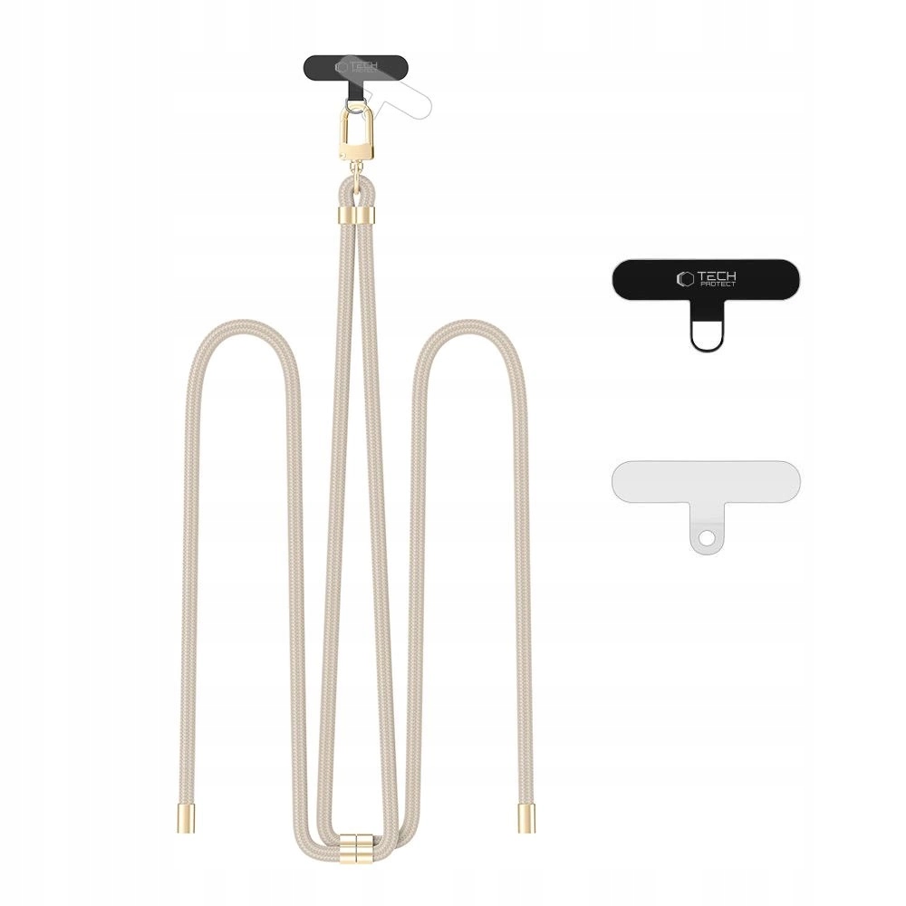 Smycz Pasek do telefonu Tech-Protect Rope Crossbody Strap beżowa