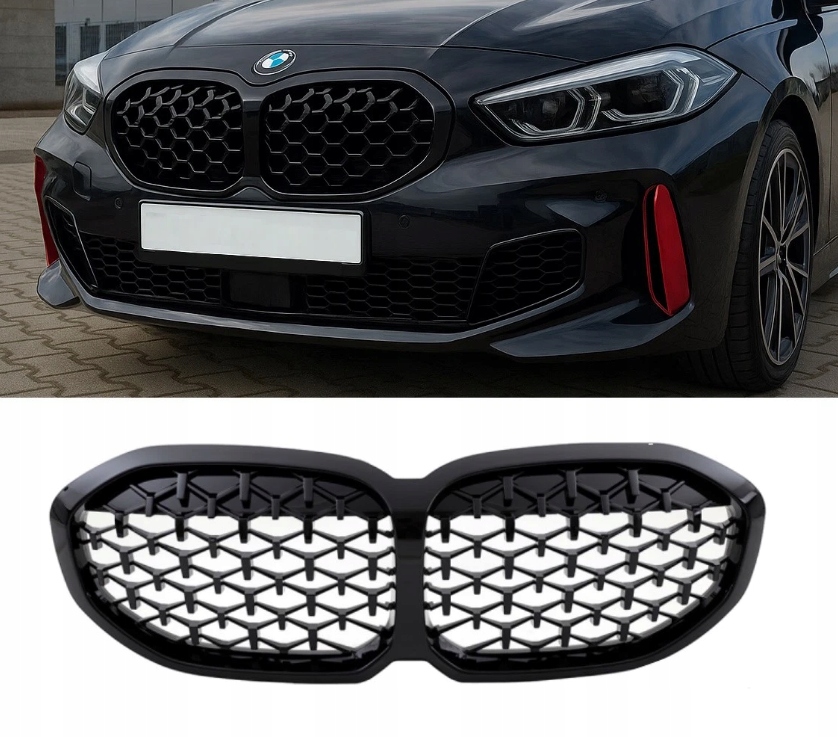 Bmw F40 F41 2019+ Predná Mriežka Nárazníka predný nárazník atrapa Čierny lesk Diamond