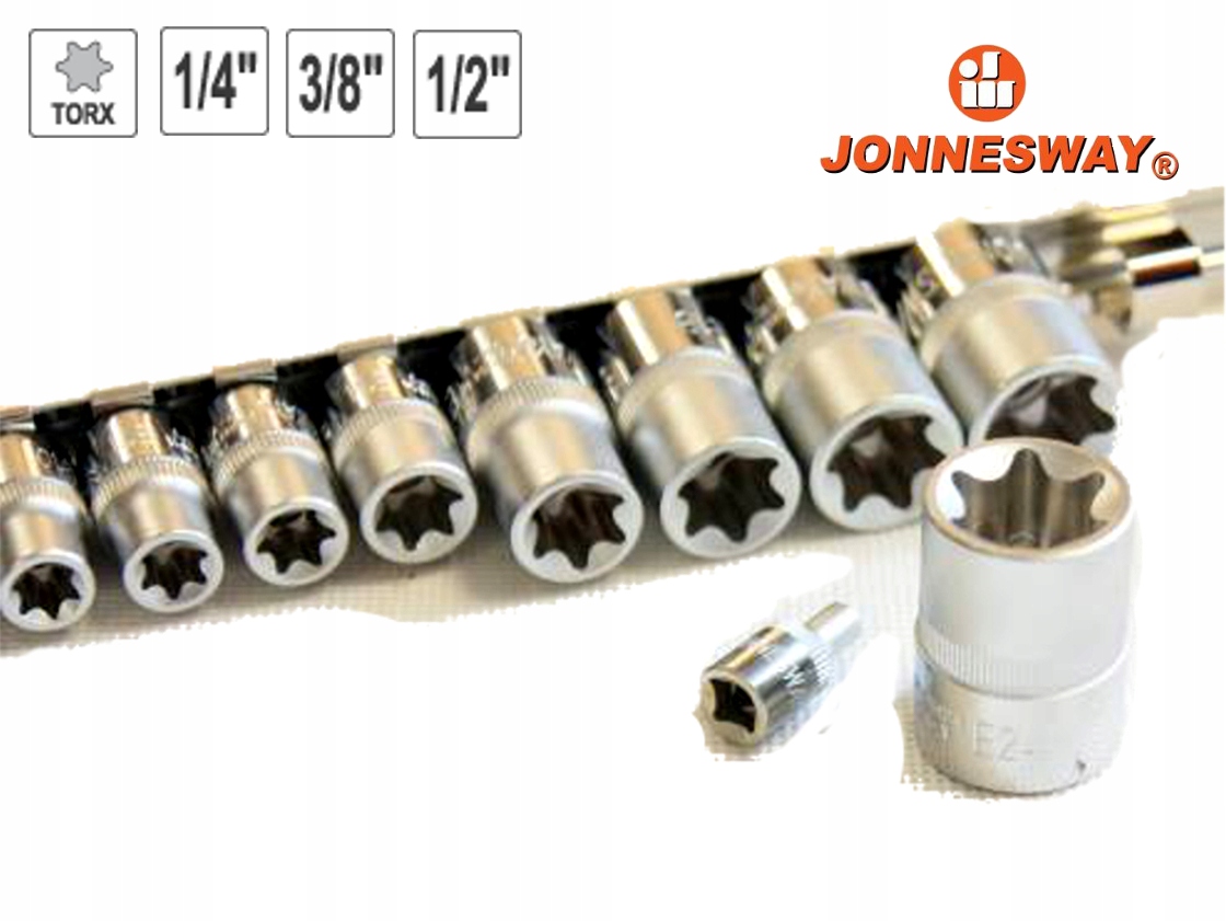 ZESTAW NASADEK TORX WEWNETRZNY E4 - E24 JONNESWAY Liczba elementów w zestawie 14