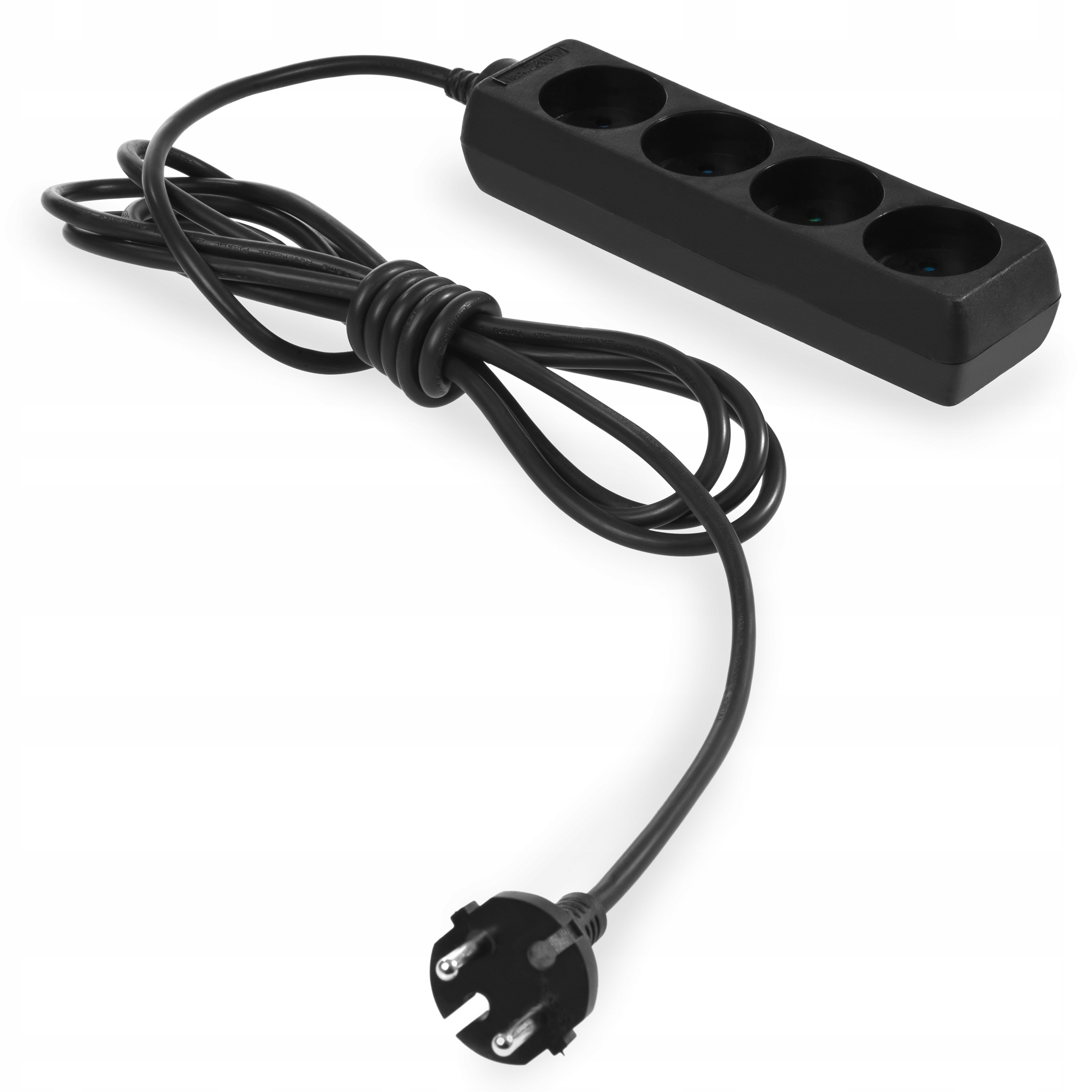 Przedłużacz poczwórny PS-460 b/u 1,5m czarny bez uzieminia