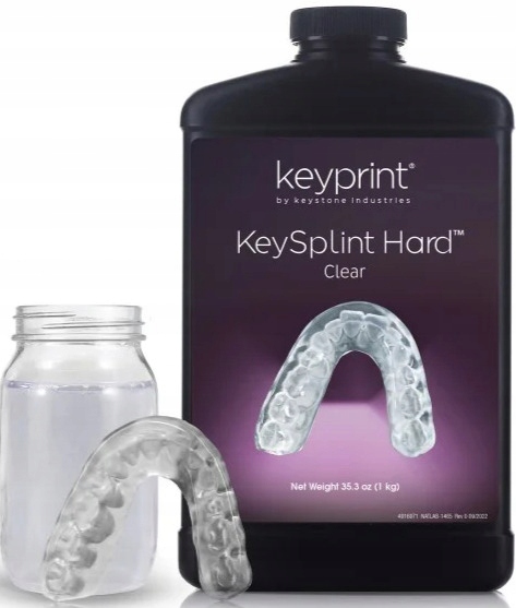 Żywica Uv KeyPrint KeySplint Hard Clear 0,1kg 0,1l do drukarki 3D