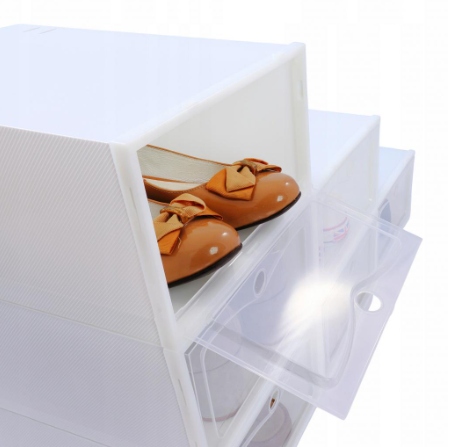 

10 Szt Pudełka Na Buty XL Organizer Przezroczysty