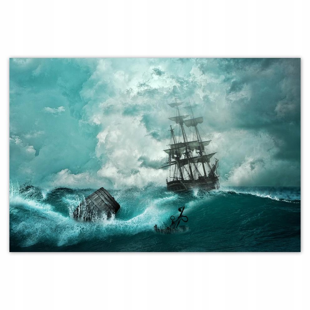 

Plakaty 60x40 Sztorm Morze Okręt Pejzaż