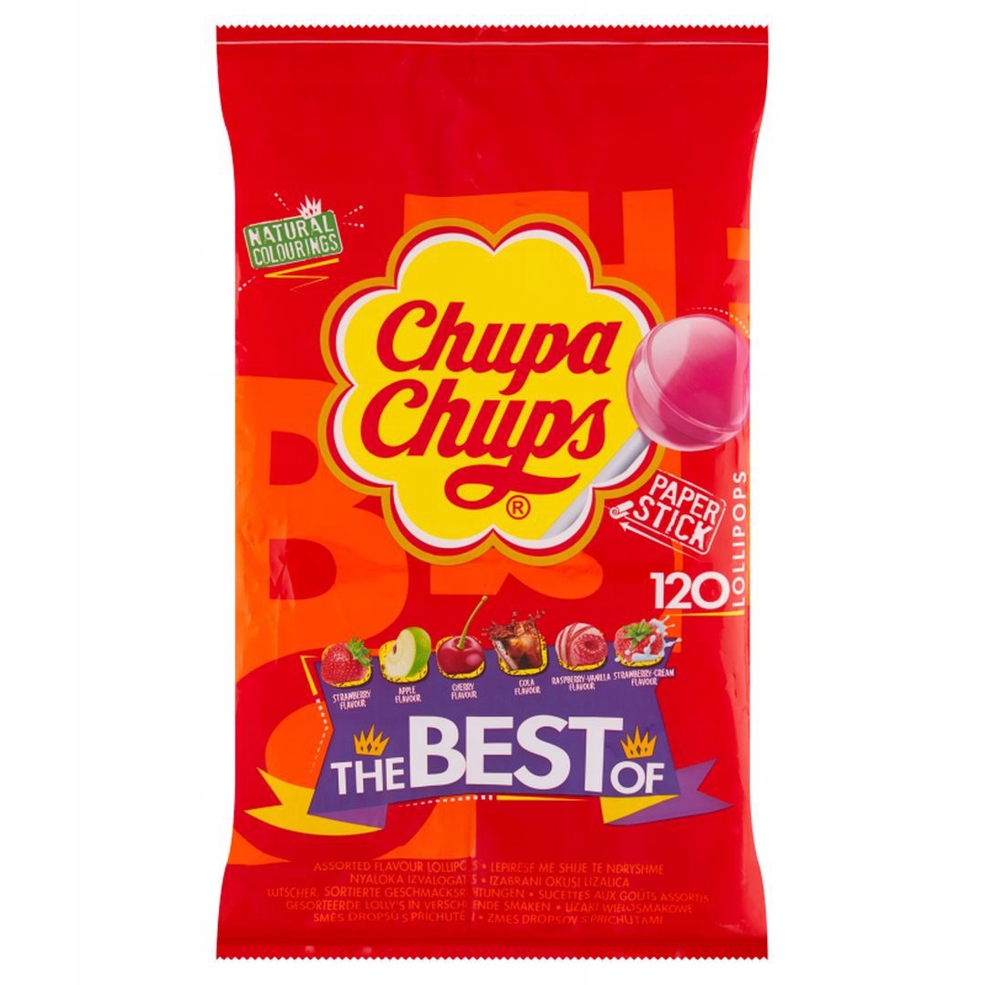 Chupa Chups The Best Of Lízátka s více příchutěmi 1440 g (120 kusů)