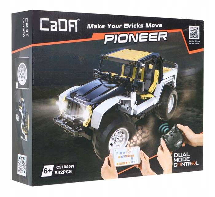 CADA BLOCKS АВТО НА ДИСТАНЦІЙНОМУ КЕРУВАННІ ПОЗАШАШНИК JEEP PIONEER DUAL MODE Кількість елементів 542 шт.