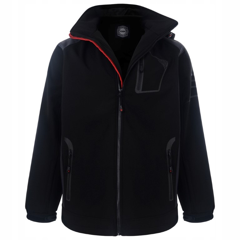 Kam bunda pánská KV39 softshell nadměrná velikost 5XL černá