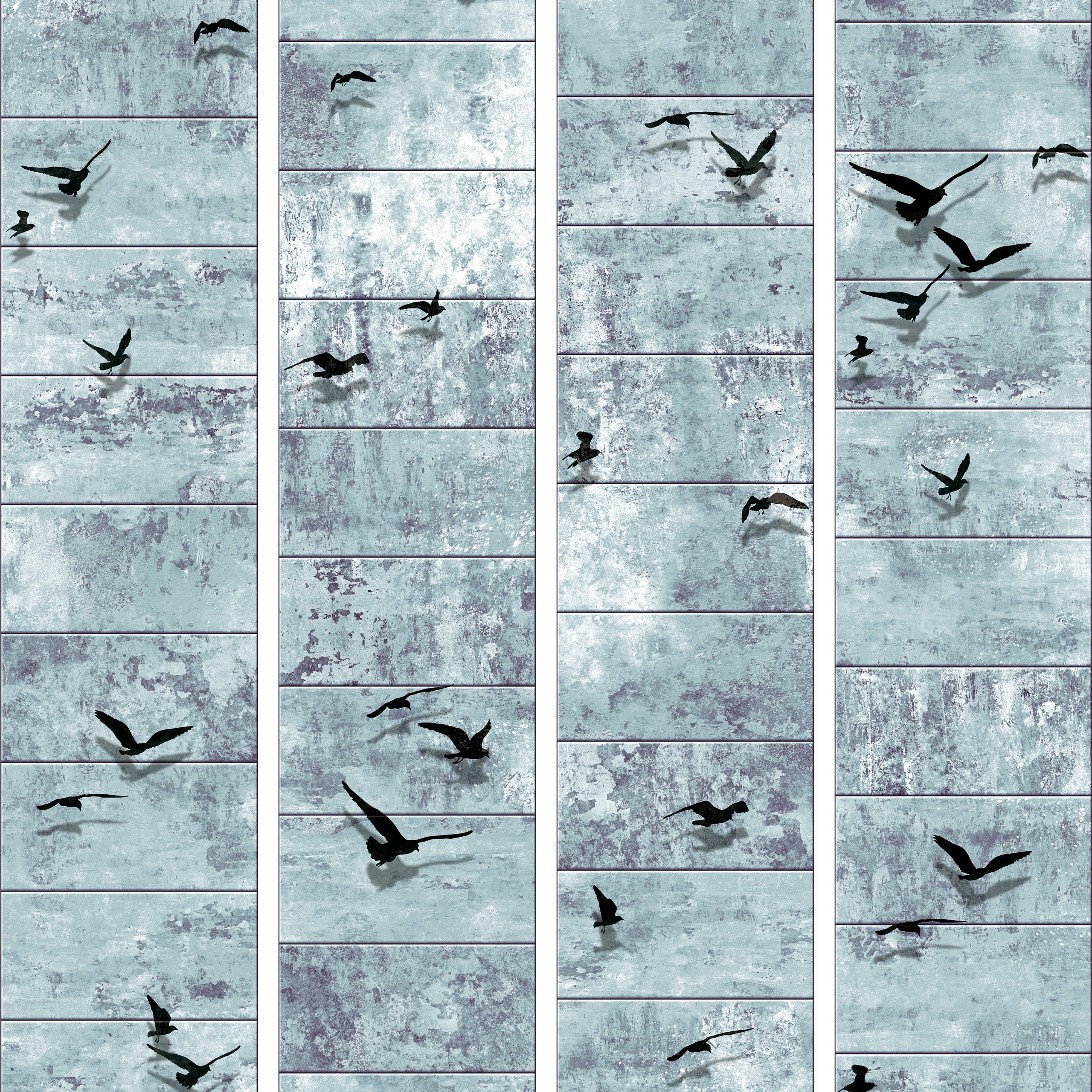 Tapeta Samolepicí Beton Ptáci 10 m f-C-0001-j-d