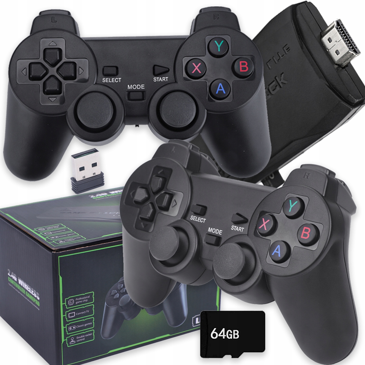 Gra Telewizyjna Konsola Retro Bezprzewodowy 20000+ Gier 2 Pady Hdmi