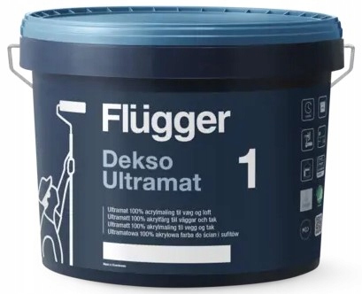Flügger Dekso 1 Ultramat farba szorowalna, głęboki mat Kolor 9,1 L