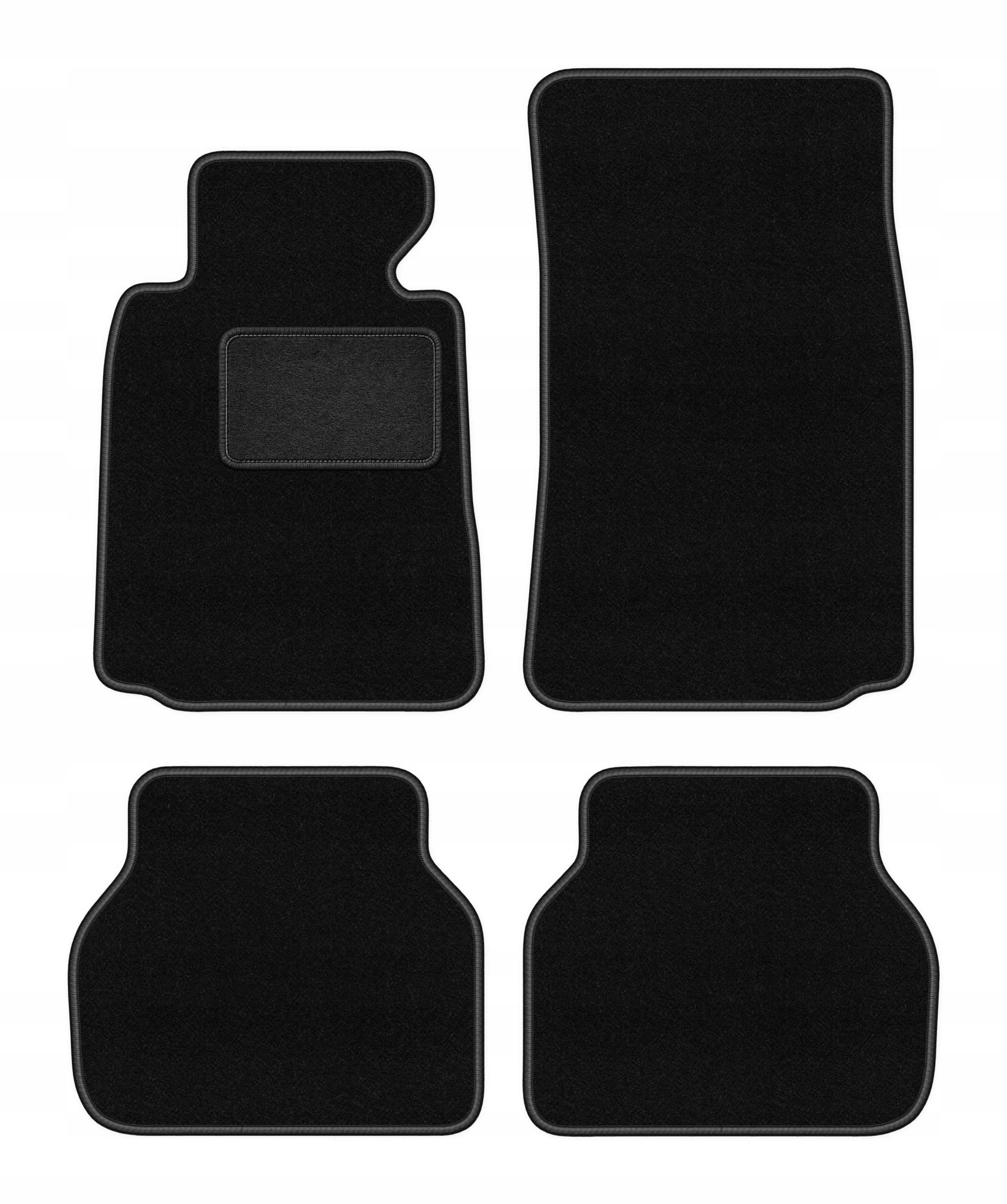 Dywaniki welurowe do Bmw 5 E39 1996-2004 komplet Lux czarne 4 szt.