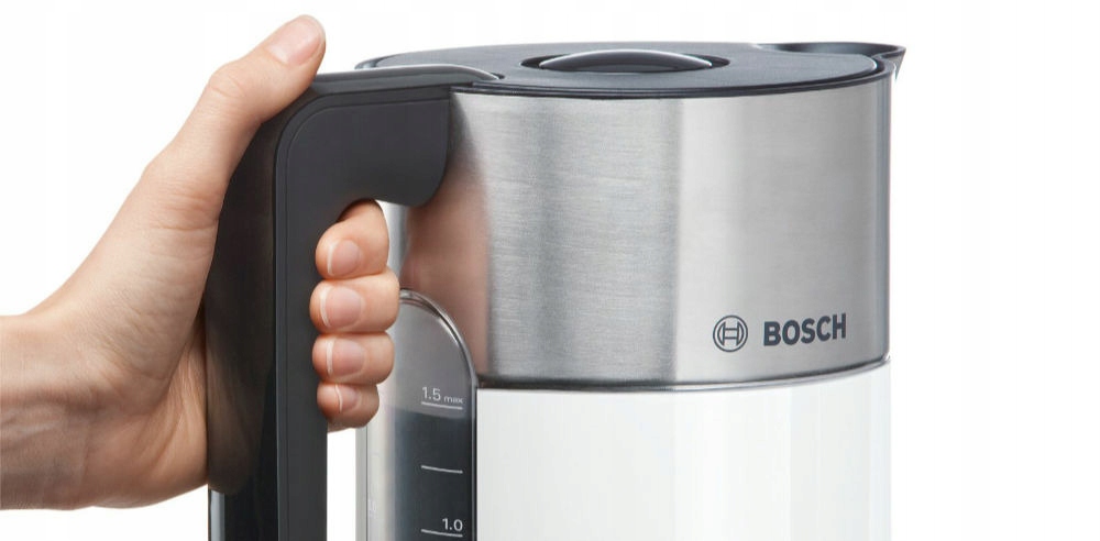 BOSCH Czajnik Bezprzewodowy 1.5L 2400W Biały, Regulacja Temp. — miniatura 11