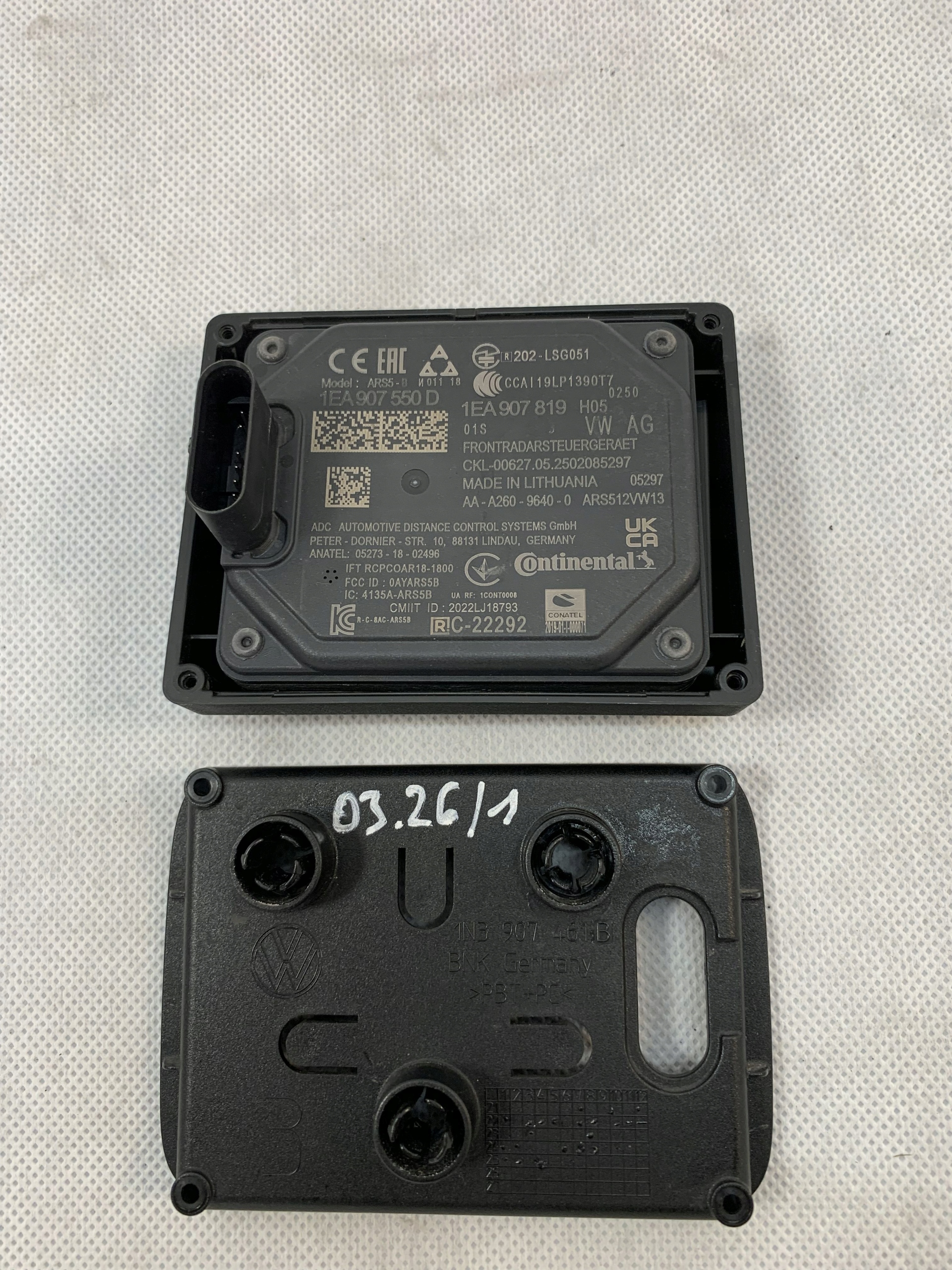 Radar Distronic Sensor Sensor Volkswagen VW ID 3 4 5 7 1EA907550D 03.26