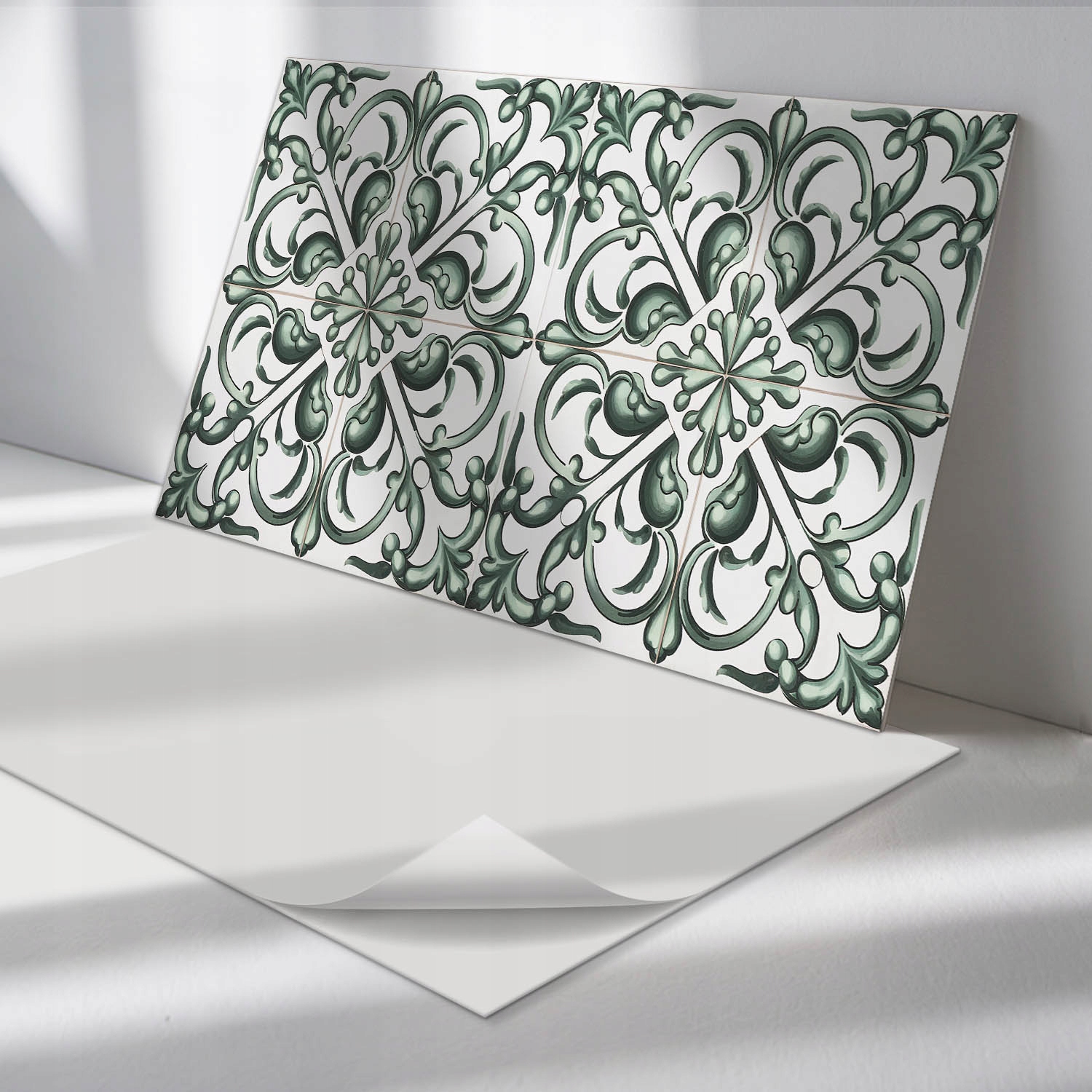 Sada nástenných vinylových panelov Rastlinný vzor v symetrii 6 ks 60x30 cm