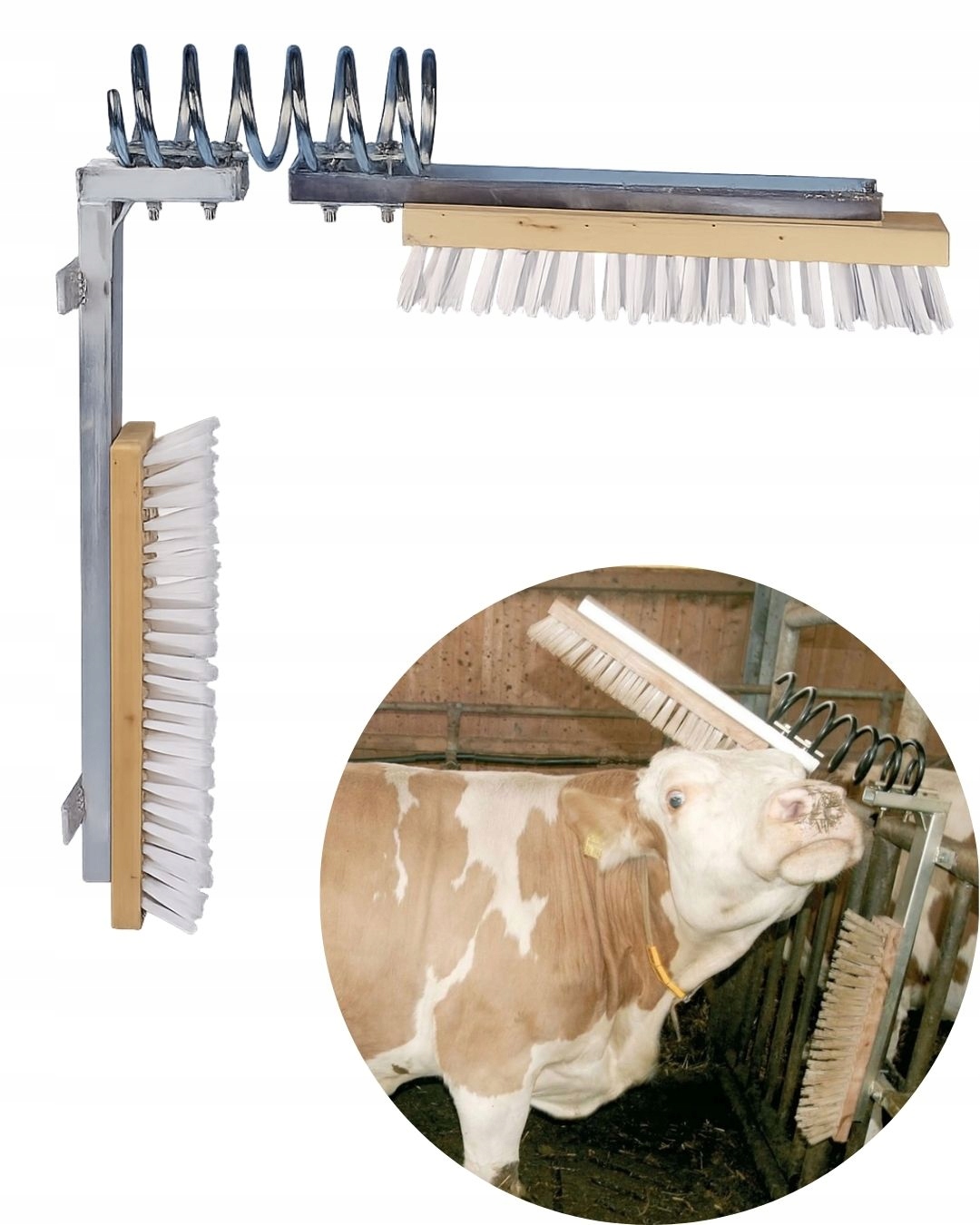 Drbadlo Avita Kartáč Pro Koně A Dobytek Na Masáž S Hustými Štětinami