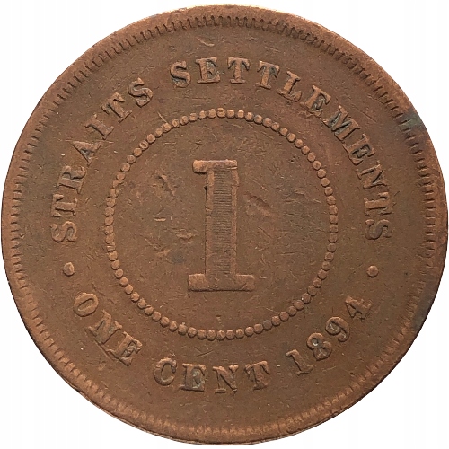 53424. Straits Settlements, 1 cent, 1894r.